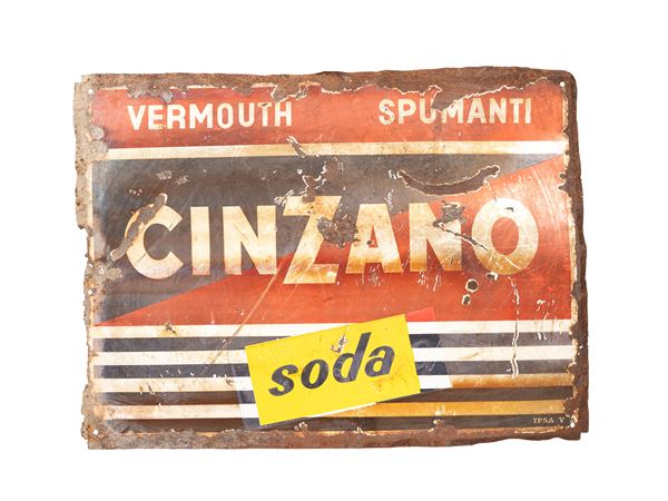 A VERMOUTH CINZANO SODA SIGN