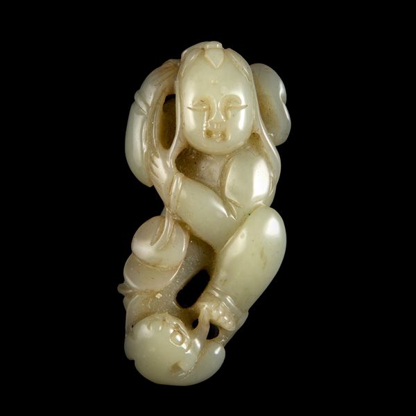 A SMALL JADE FIGURE