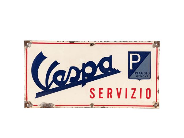 VESPA PIAGGIO SERVICE SIGN – GENOA