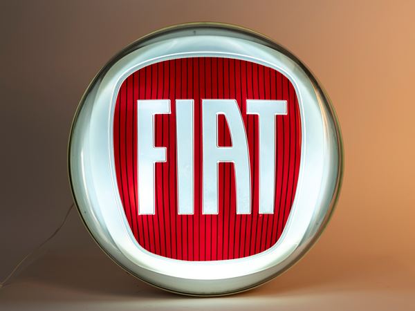 ORIGINAL FIAT LIGHTED ADVERTISING SIGN