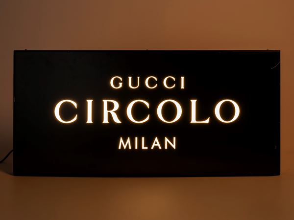 GUCCI MILAN CIRCLE ADVERTISING LIGHTED SIGN