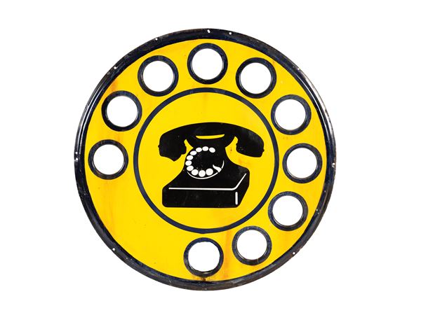 ORIGINAL VINTAGE SINGLE-SIDED SIP PUBLIC TELEPHONE SIGN FROM THE 1960s