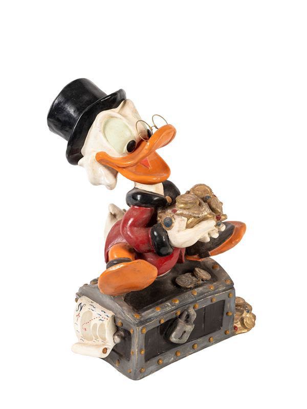 A UNCLE SCROOGE (SCROOGE MCDUCK) RESIN STATUE, WALT DISNEY
