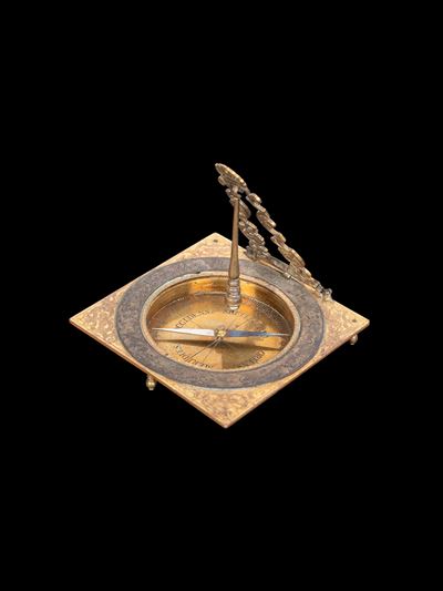 Germania, Augusta (XVIII secolo), Orologio solare equinoziale universale “tascabile” con bussola ...