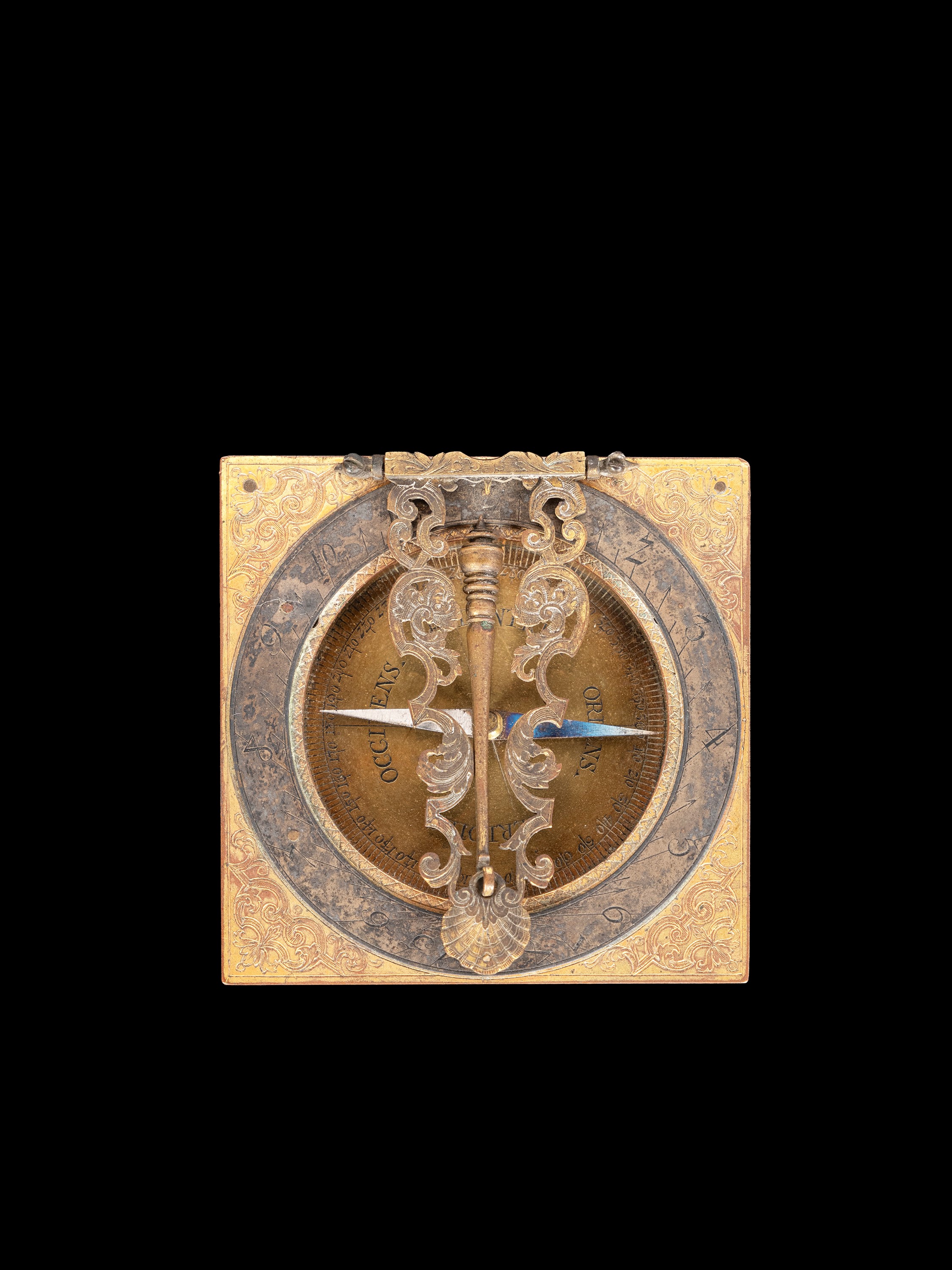 Germania, Augusta (XVIII secolo), Orologio solare equinoziale universale “tascabile” con bussola ...