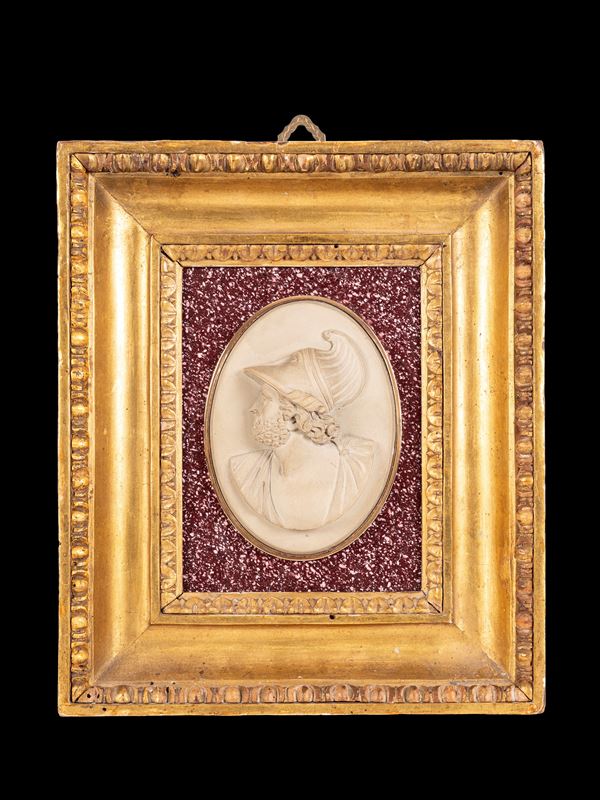 MINIATURA IN PIETRA LAVICA E ORO