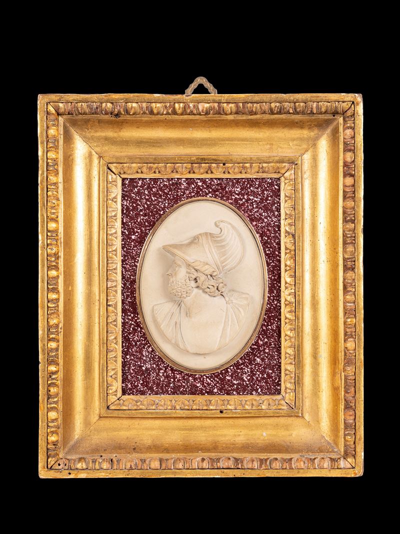 MINIATURA IN PIETRA LAVICA E ORO