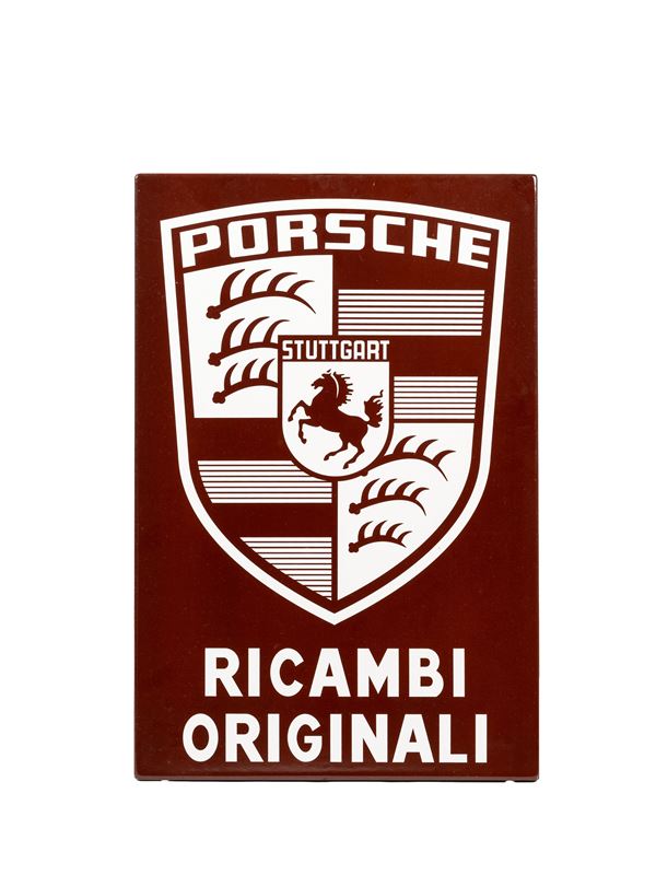 PORSCHE STUTTGART ORIGINAL SPARE PARTS ADVERTISING SIGN