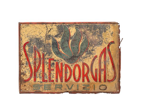 A SPLENDORGAS SERVICE ADVERTISING SIGNBOARD