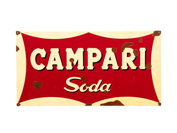 A VINTAGE CORDIAL CAMPARI SIGN