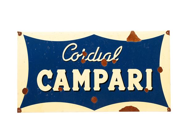 A VINTAGE CORDIAL CAMPARI SIGN