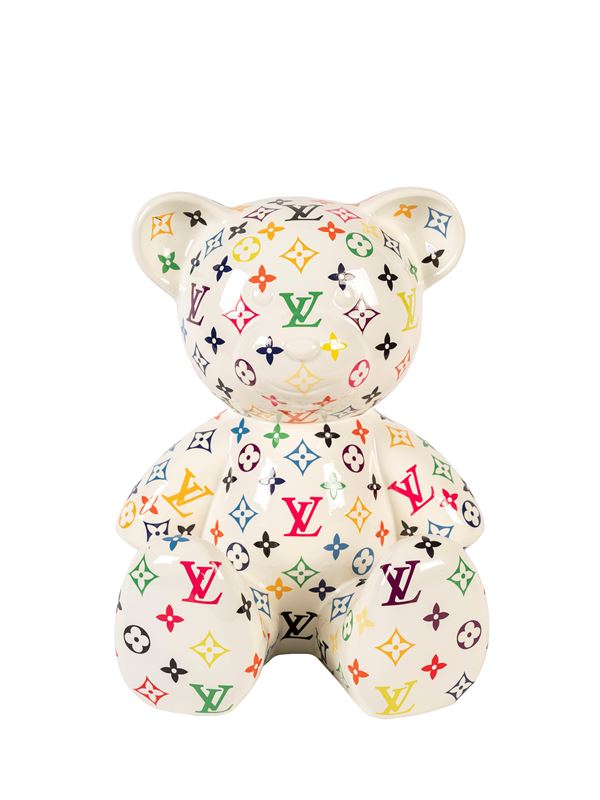 LOUIS VUITTON WHITE CONTEMPORARY ART TEDDY BEAR