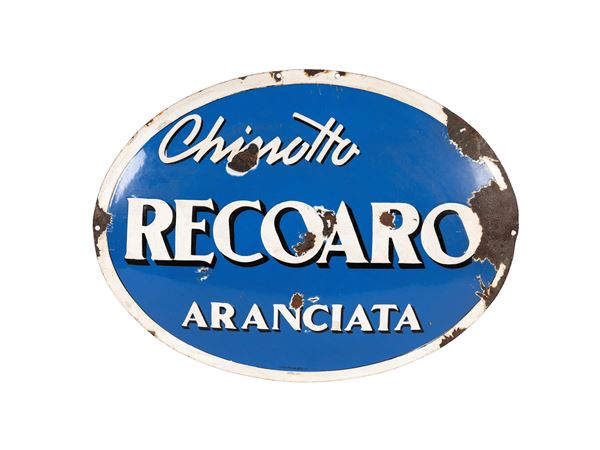 CHINOTTO RECOARO ARANCIATA BAR SIGN, 1960s