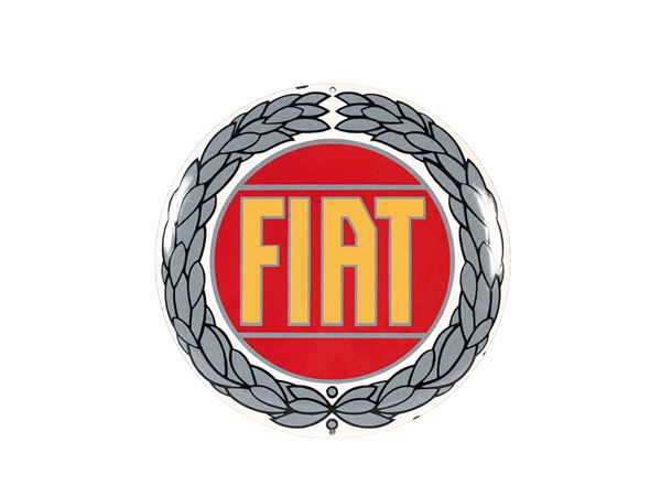 ROUND FIAT SHIELD SIGN PLAQUE