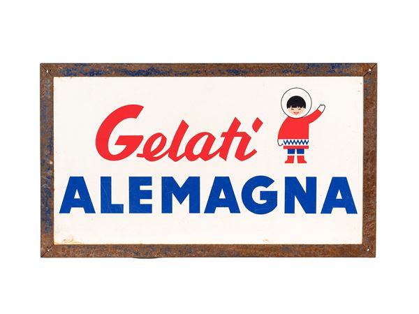 BIFACIAL ICE CREAM ALEMAGNA ADVERTISING SIGN