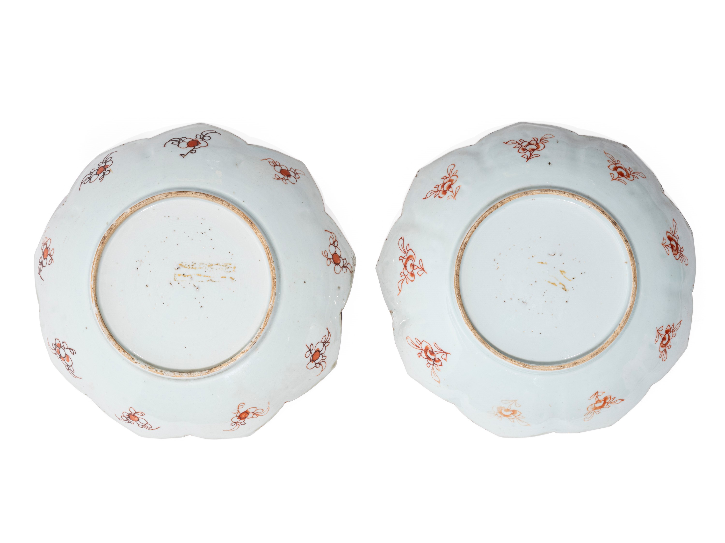 Cina, dinastia Qing (periodo Yongzheng), Coppia di piatti in porcellana «famiglia rosa»