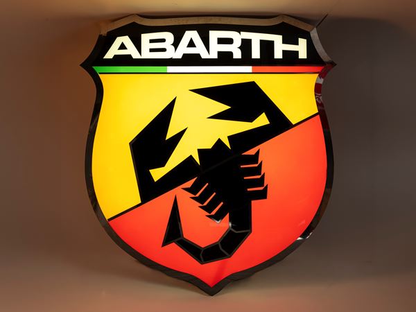 LIGHT-UP SHIELD ADVERTISING SIGN FOR ABARTH AUTOMOTIVE SECTOR