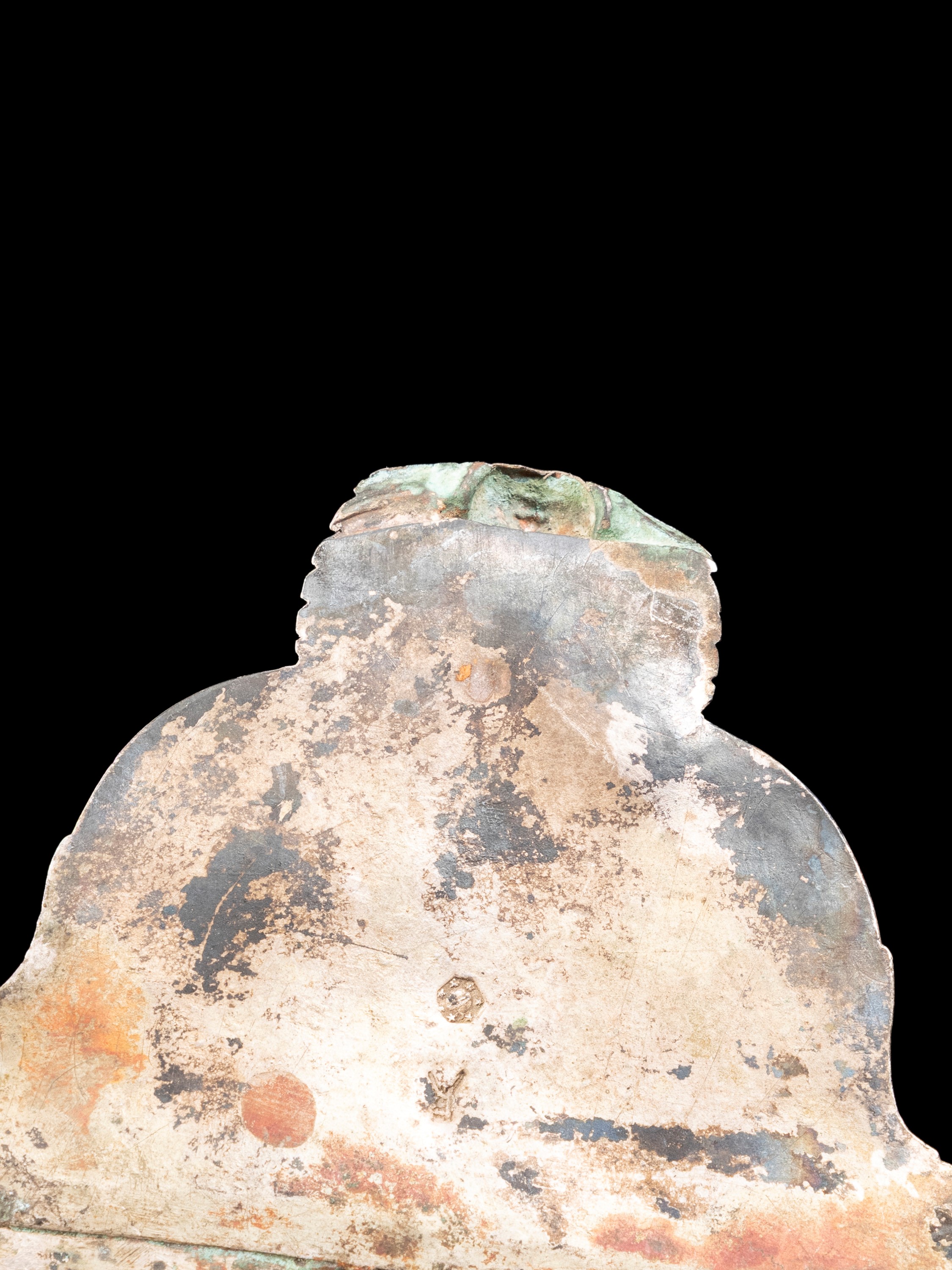 COPPIA DI ACQUASANTIERE IN ARGENTO E RAME