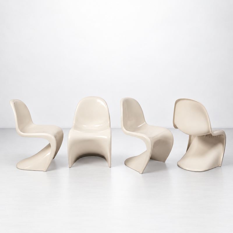 Set di 4 sedie Panton in poliuretano