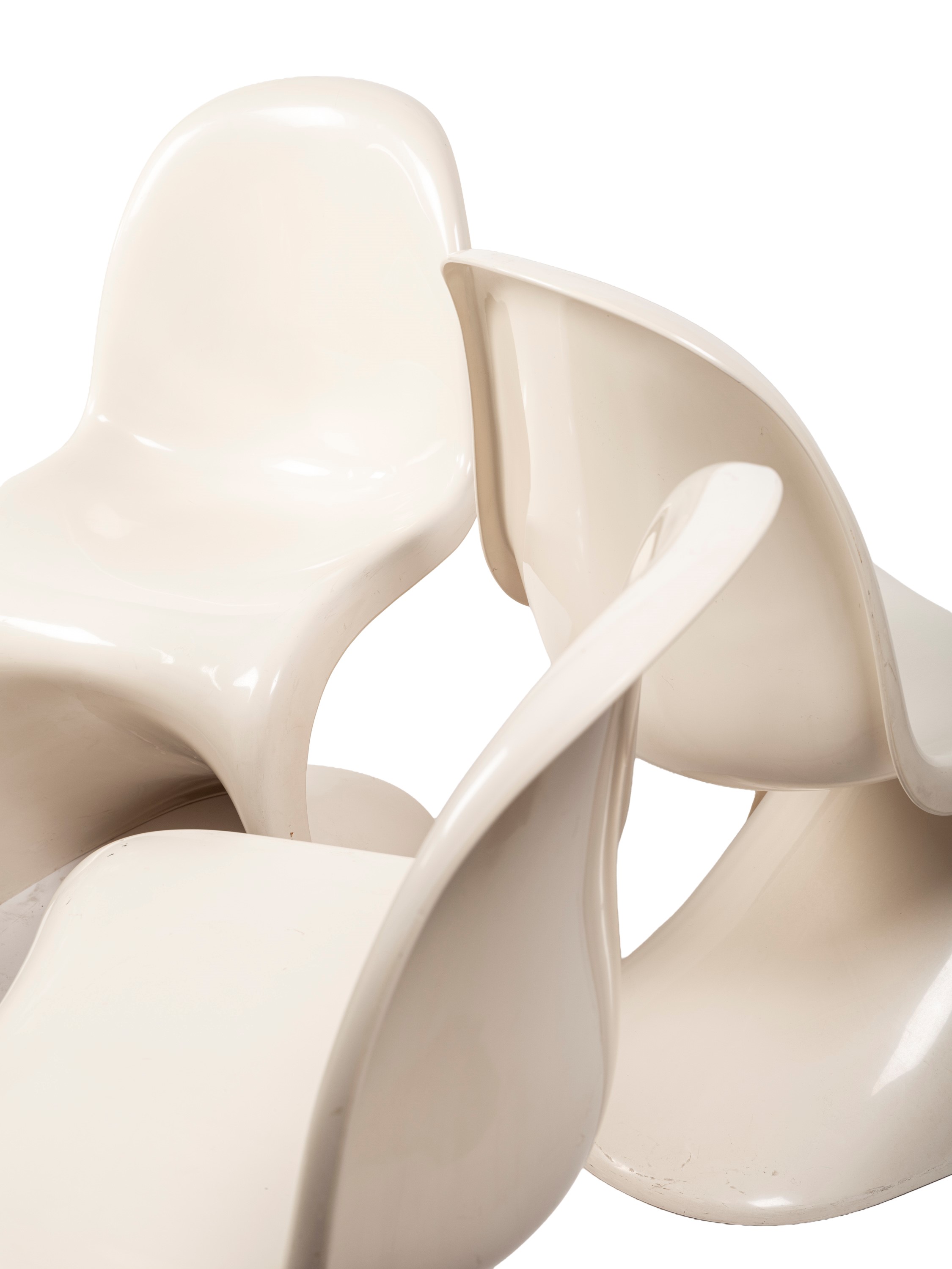 Set di 4 sedie Panton in poliuretano
