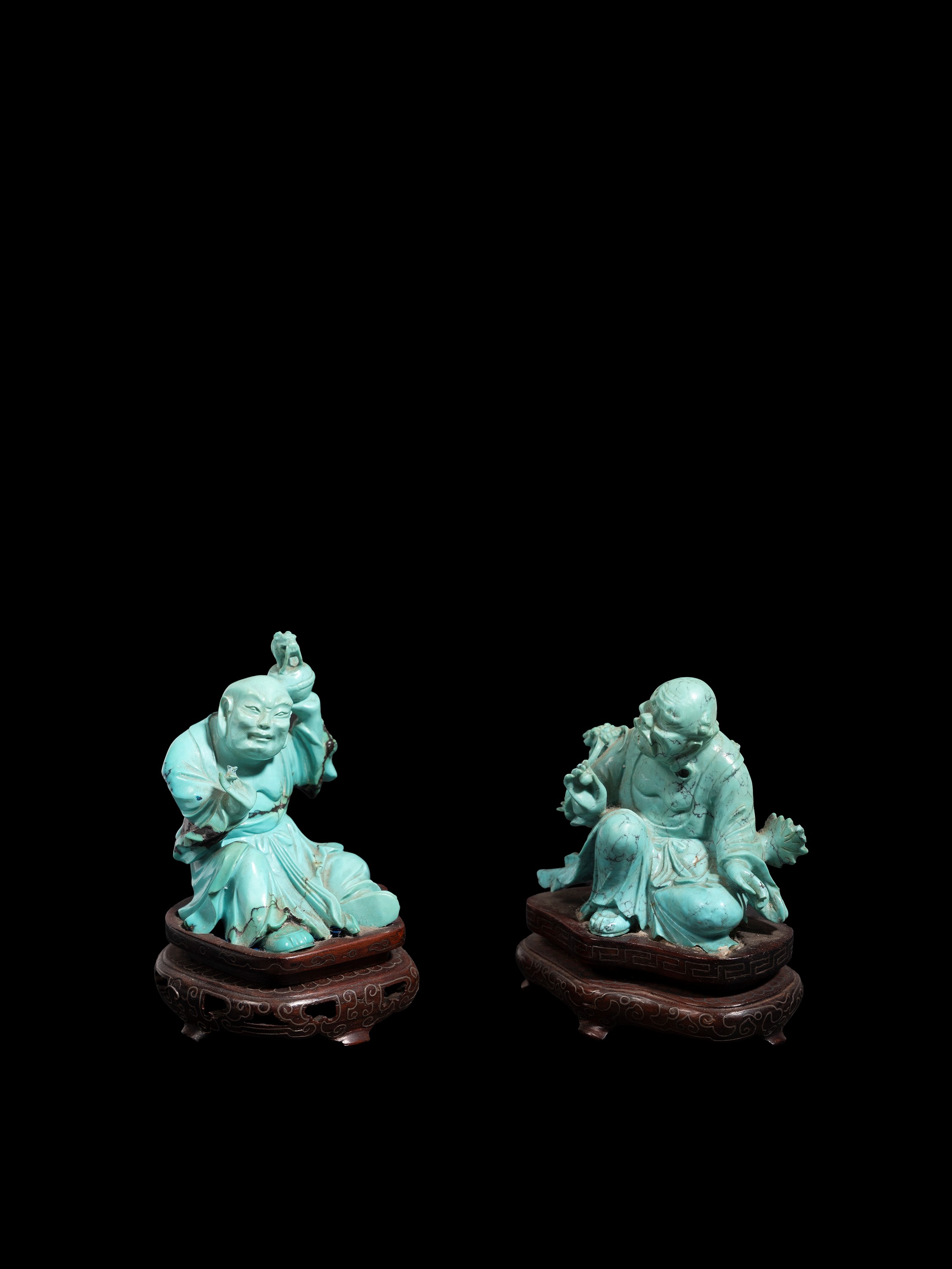 DUE FIGURE IN TURCHESE