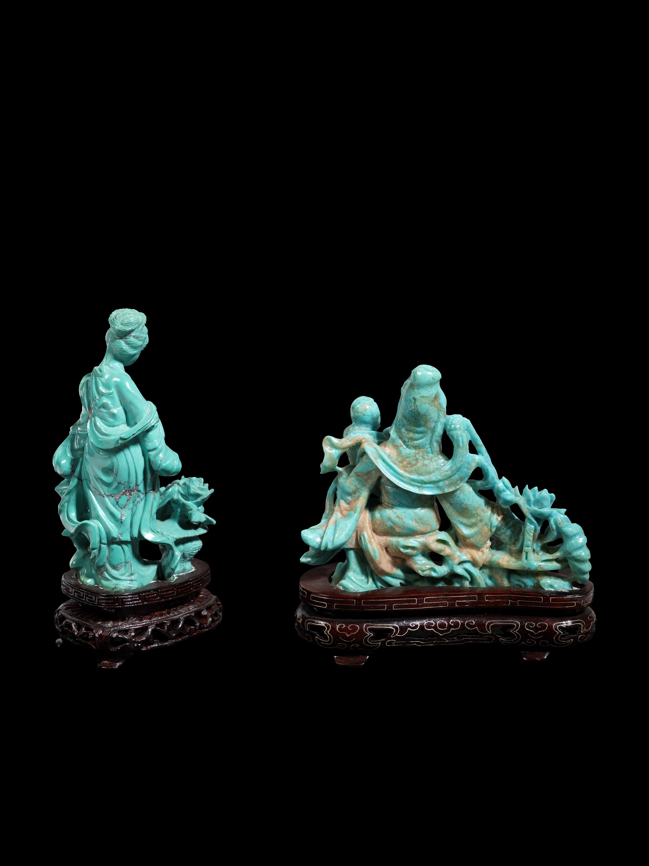 DUE FIGURE IN TURCHESE