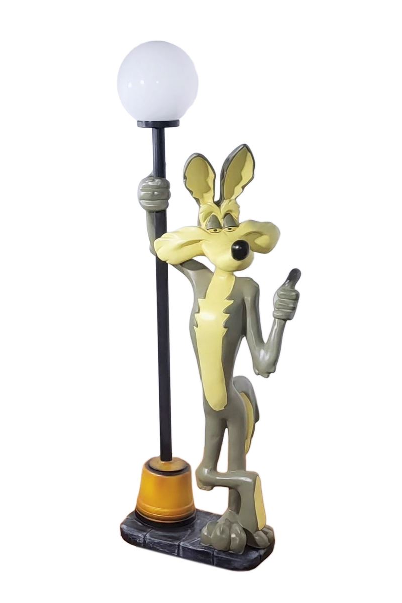 STATUA LAMPADA WILLY COYOTE E BEEP BEEP (ROAD RUNNER)