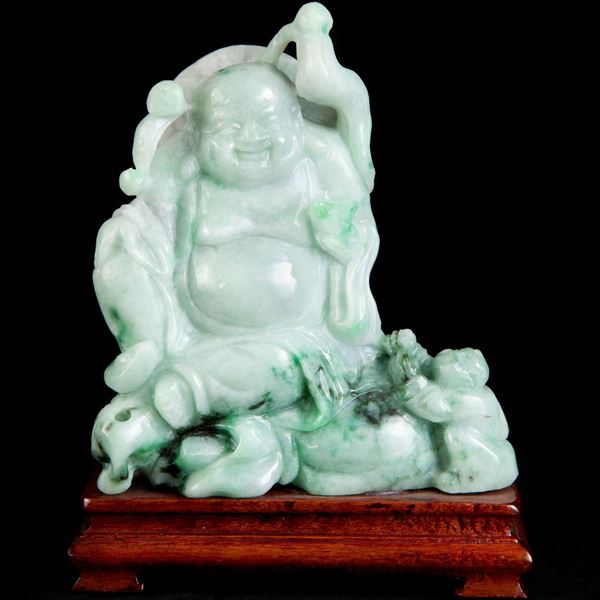 A JADEITE BUDDHA