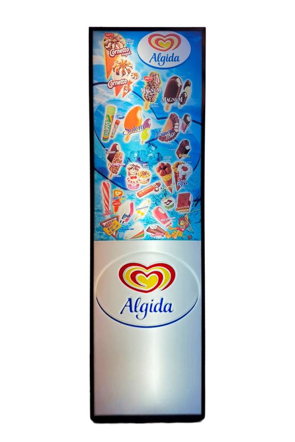 LUMINOUS PRICE LIST SIGN FOR ALGIDA ICE CREAM