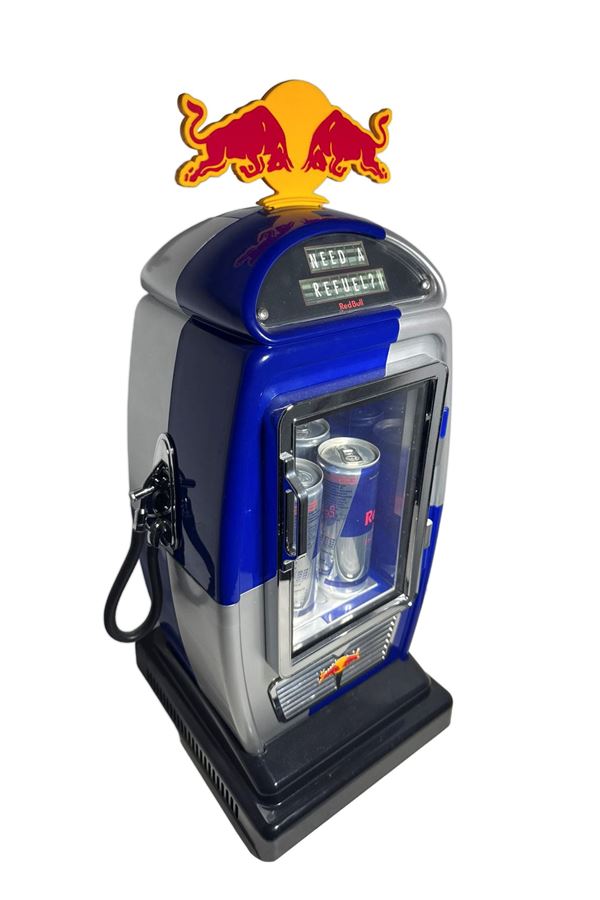 REDBULL LIMITED EDITION FRIDGE SHAPED LIKE A GAS PUMP