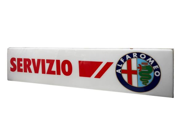 FRONT PANEL OF ALFA ROMEO CARS SERVICE ADVERTISING SIGN