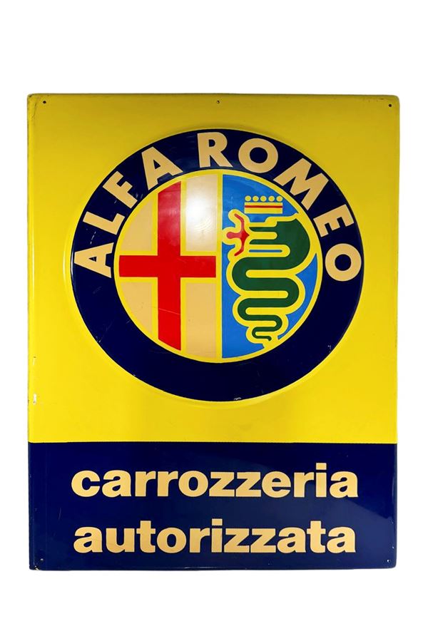 ALFA ROMEO AUTHORIZED BODY SHOP SIGN PLAQUE