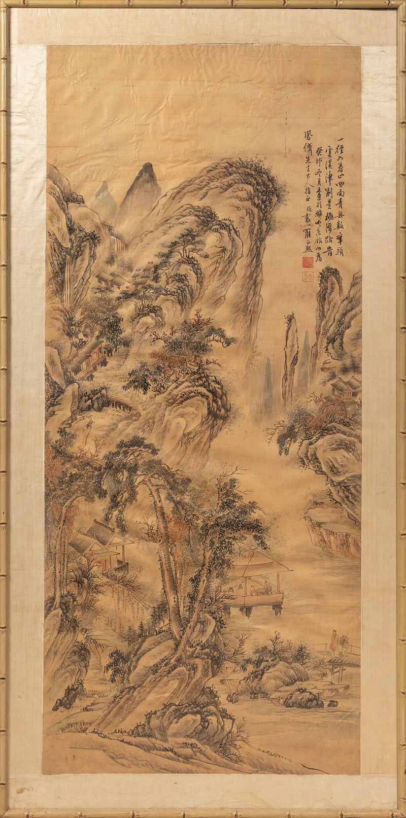 Cina, dinastia Qing (XIX secolo), Grande dipinto su seta