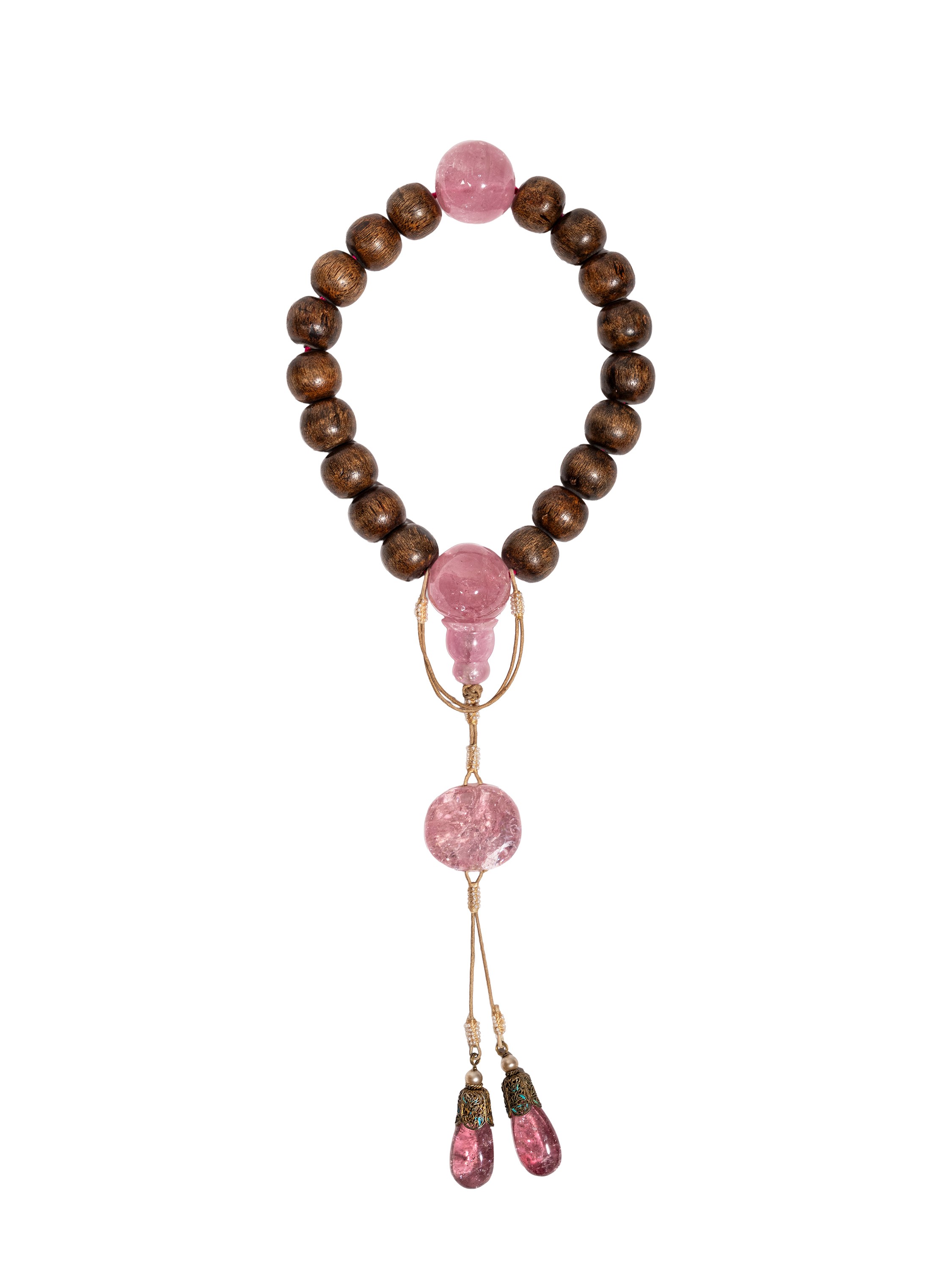 ☼bracciale in Agarwood e Tormalina