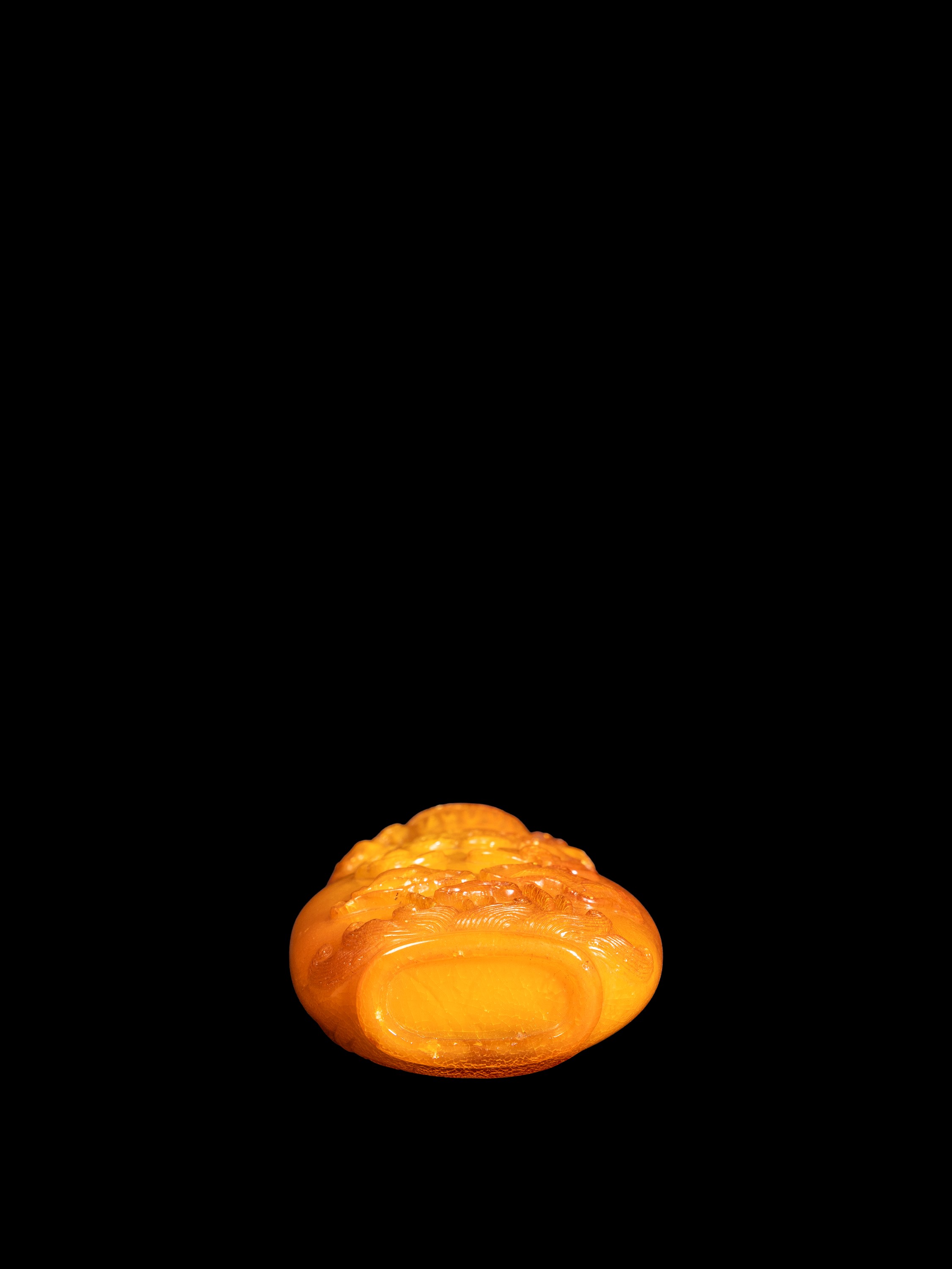 RARA SNUFF BOTTLE IN AMBRA GIALLA