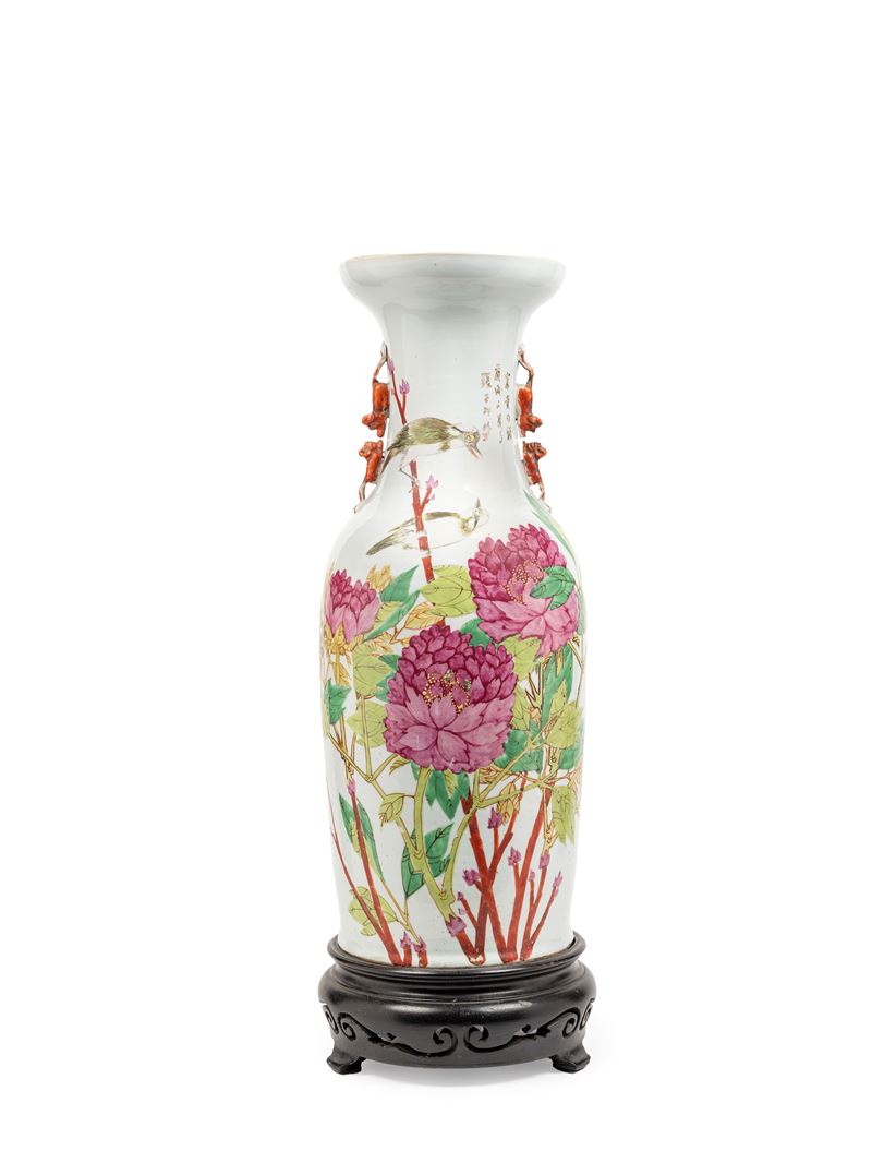 GRANDE VASO IN PORCELLANA QIANJANG FIRMATA DA ZHANG ZIQING