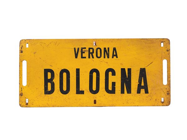 ORIGINAL TRAIN CAR ADVERTISING SIGN