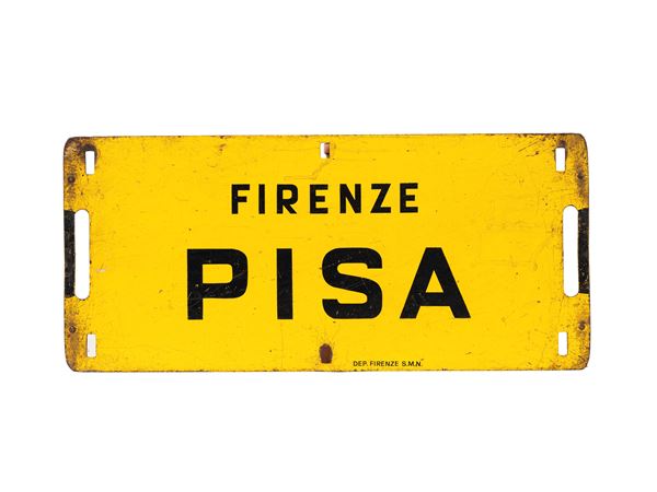 ORIGINAL TRAIN CAR ADVERTISING SIGN