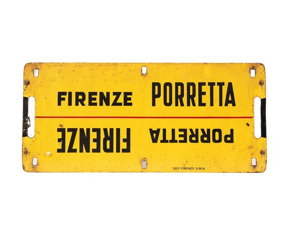 ORIGINAL TRAIN CAR ADVERTISING SIGN