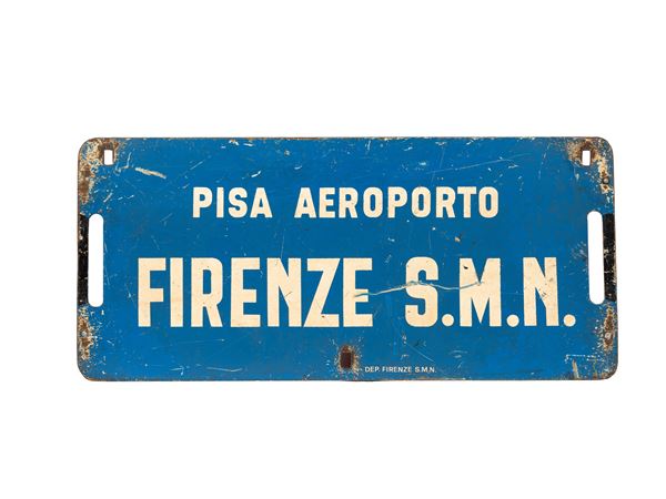 ORIGINAL TRAIN CAR ADVERTISING SIGN