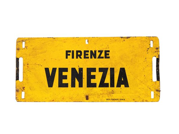 ORIGINAL TRAIN CAR ADVERTISING SIGN