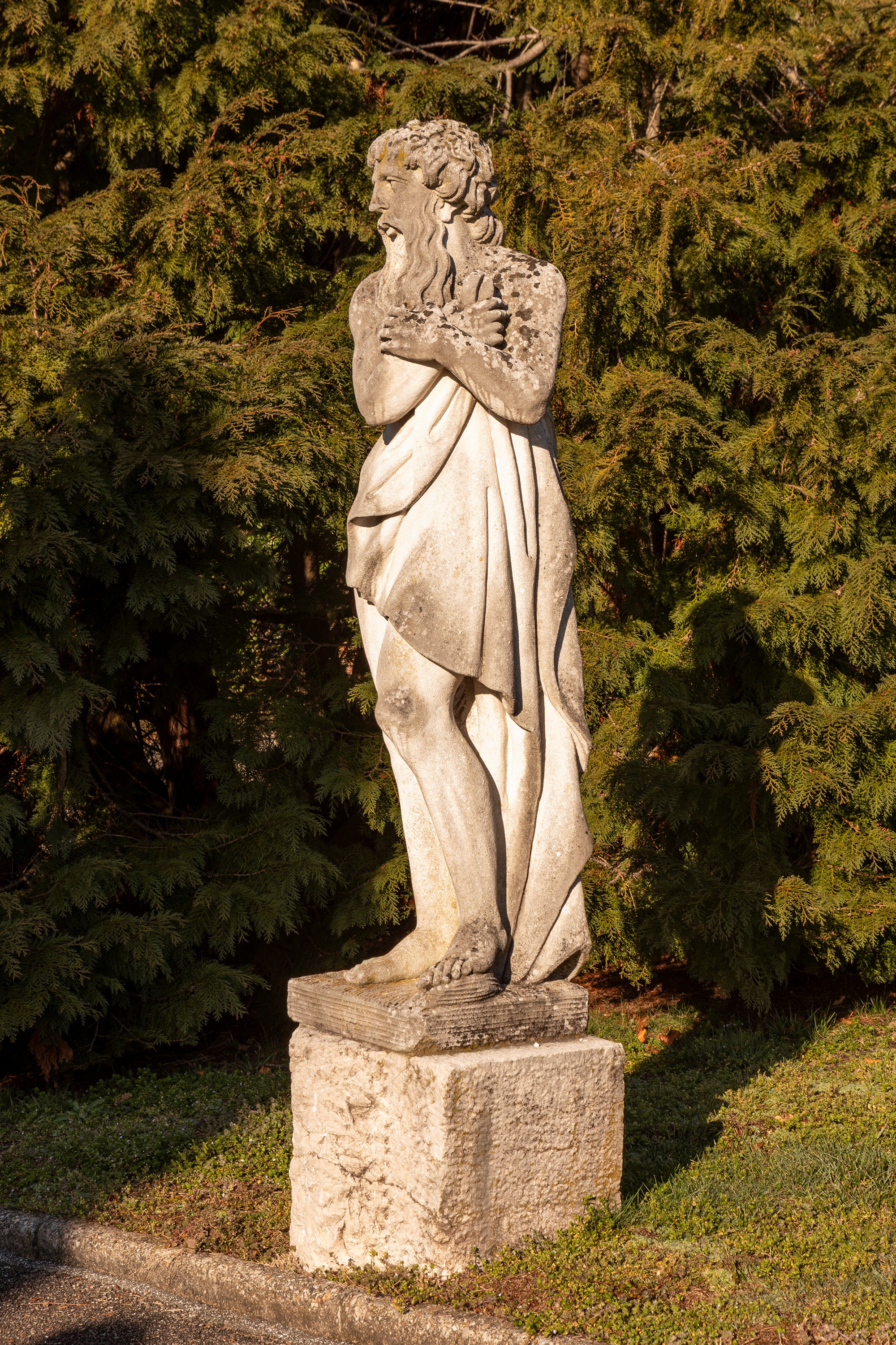 §SCULTURA IN PIETRA DI VICENZA RAFFIGURANTE SATURNO