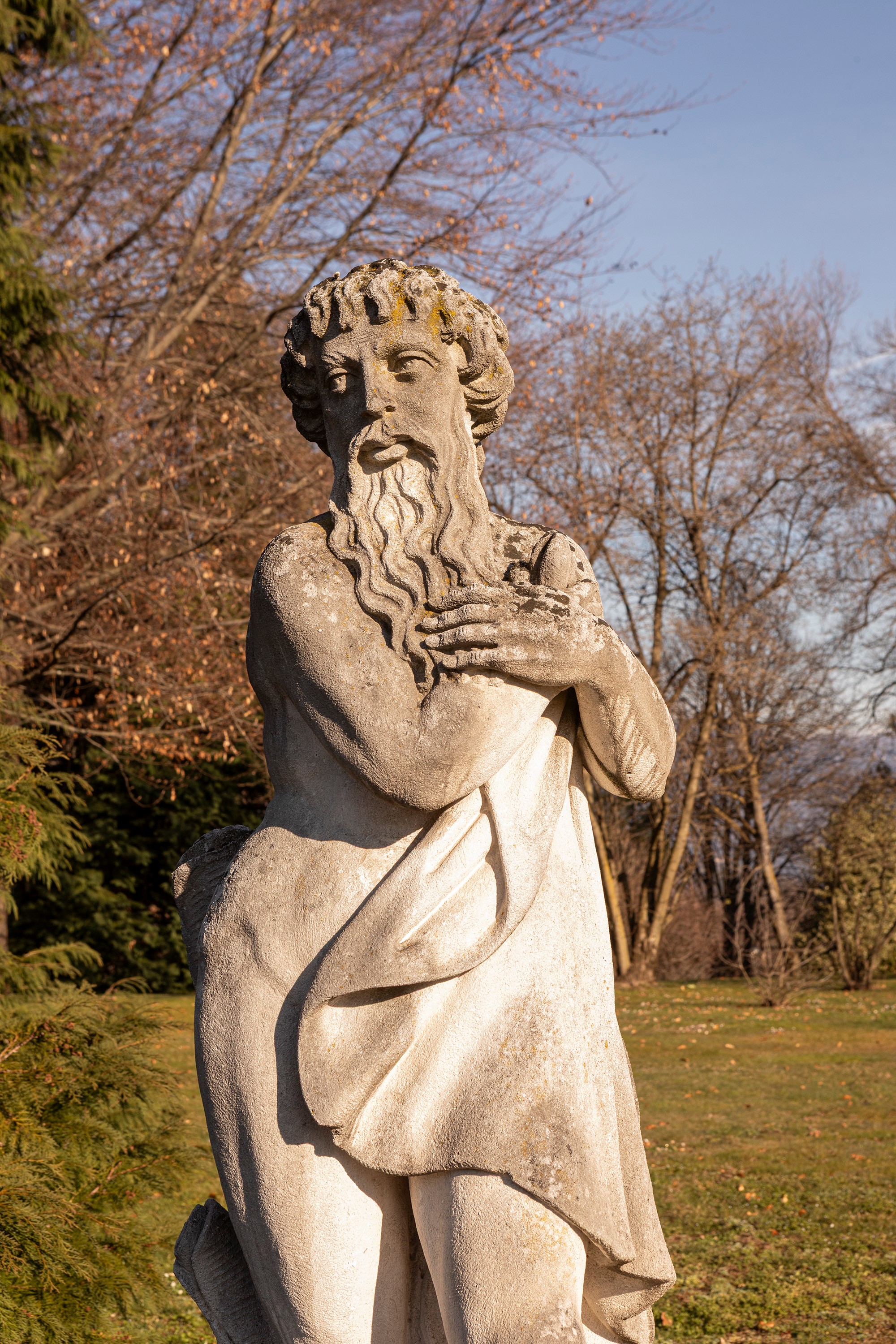 §SCULTURA IN PIETRA DI VICENZA RAFFIGURANTE SATURNO