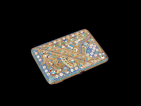 PORTASIGARI IN ARGENTO SMALTATO