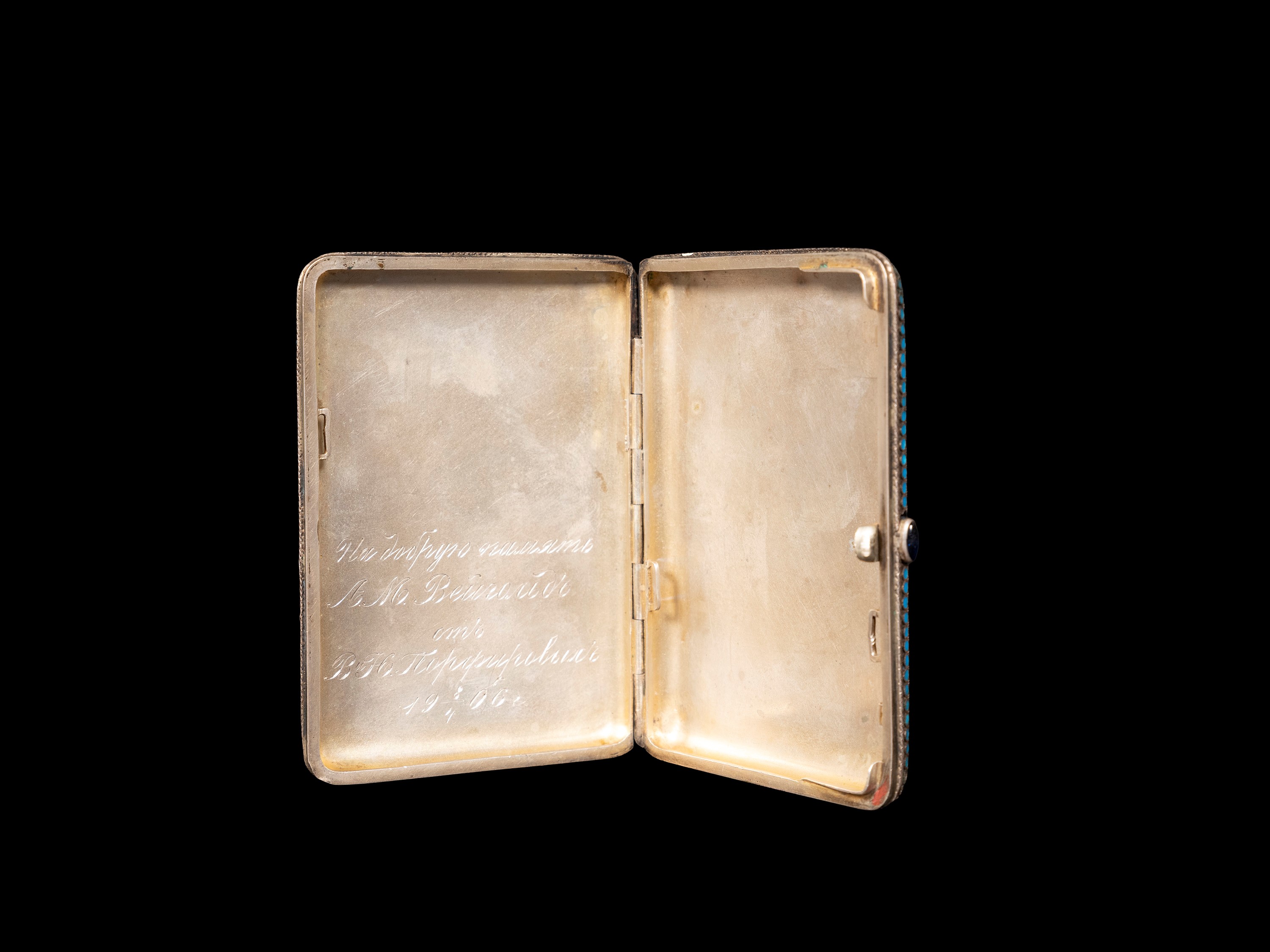 PORTASIGARETTE IN ARGENTO E SMALTO