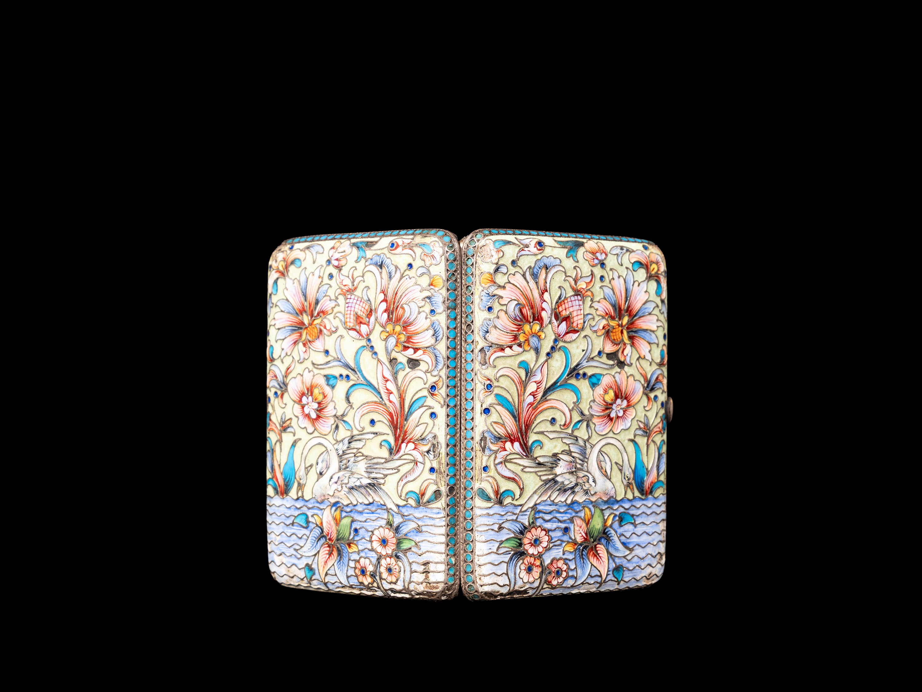 PORTASIGARETTE IN ARGENTO E SMALTO