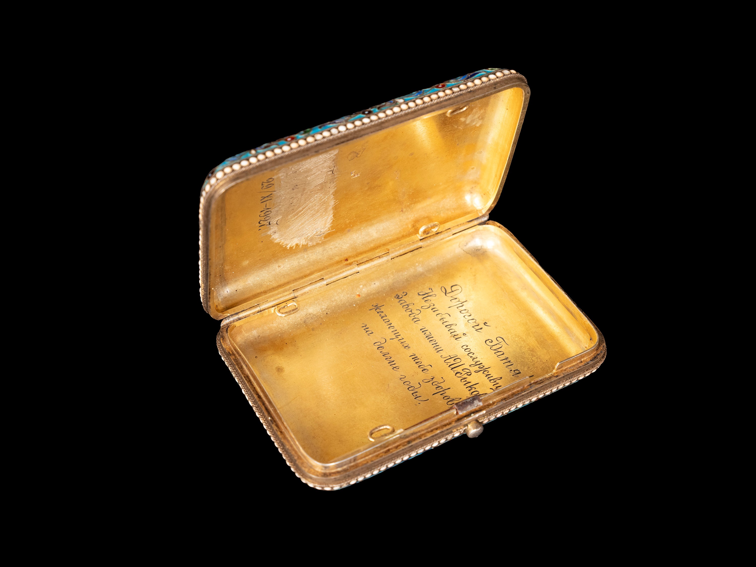 PORTASIGARETTE IN ARGENTO E SMALTO