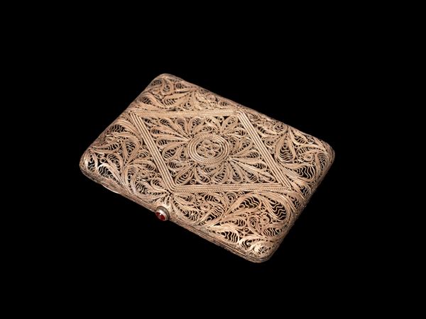 PORTASIGARETTE IN FILIGRANA D'ARGENTO