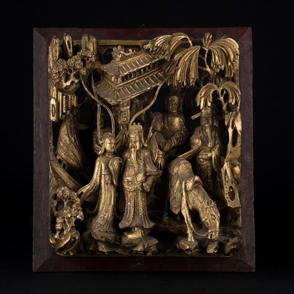 GILDED WOOD PANEL