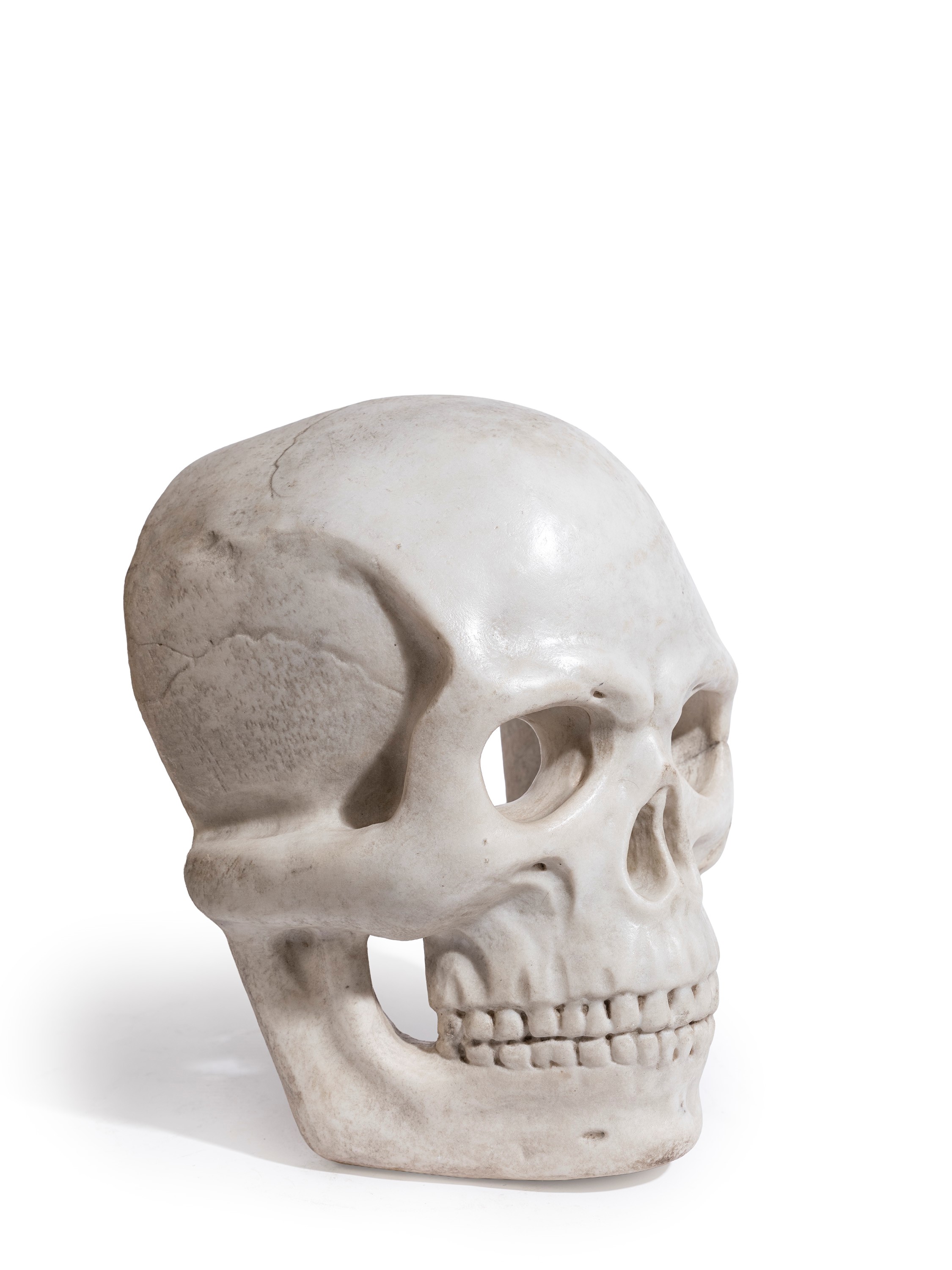 MEMENTO MORI IN MARMO BIANCO